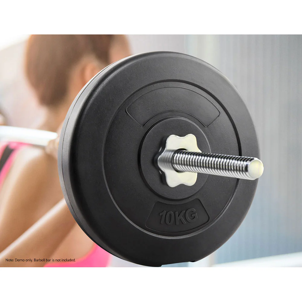 Everfit Weight Plates Standard 2X 10kg Barbell Plate Weight Lifting - Image 4