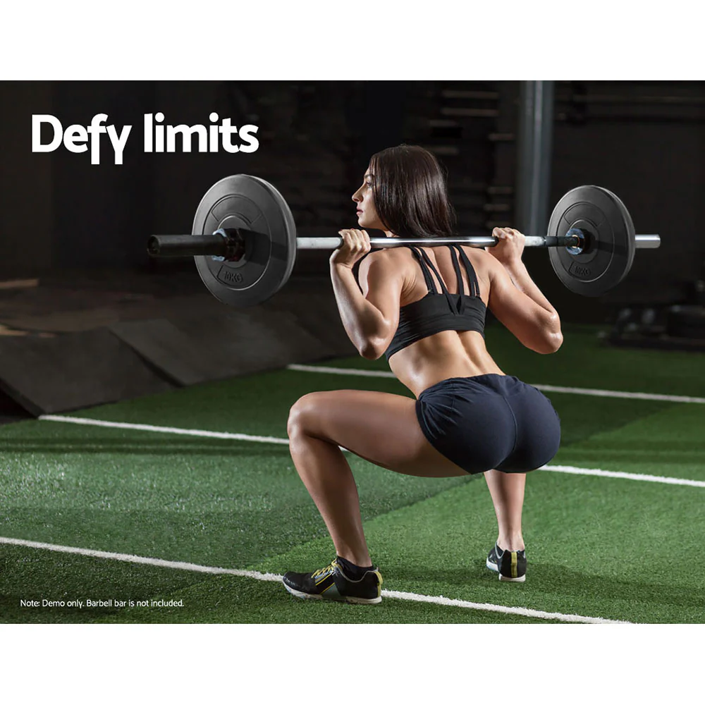 Everfit Weight Plates Standard 2X 10kg Barbell Plate Weight Lifting - Image 7
