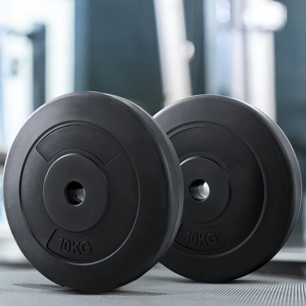 Everfit Weight Plates Standard 2X 10kg Barbell Plate Weight Lifting - Image 8