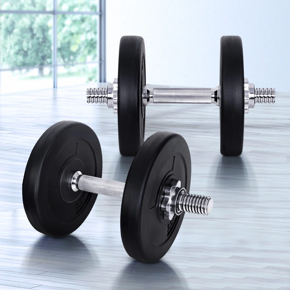Everfit 15kg Dumbbell Set Weight Plates Dumbbells Lifting Bench - Image 8