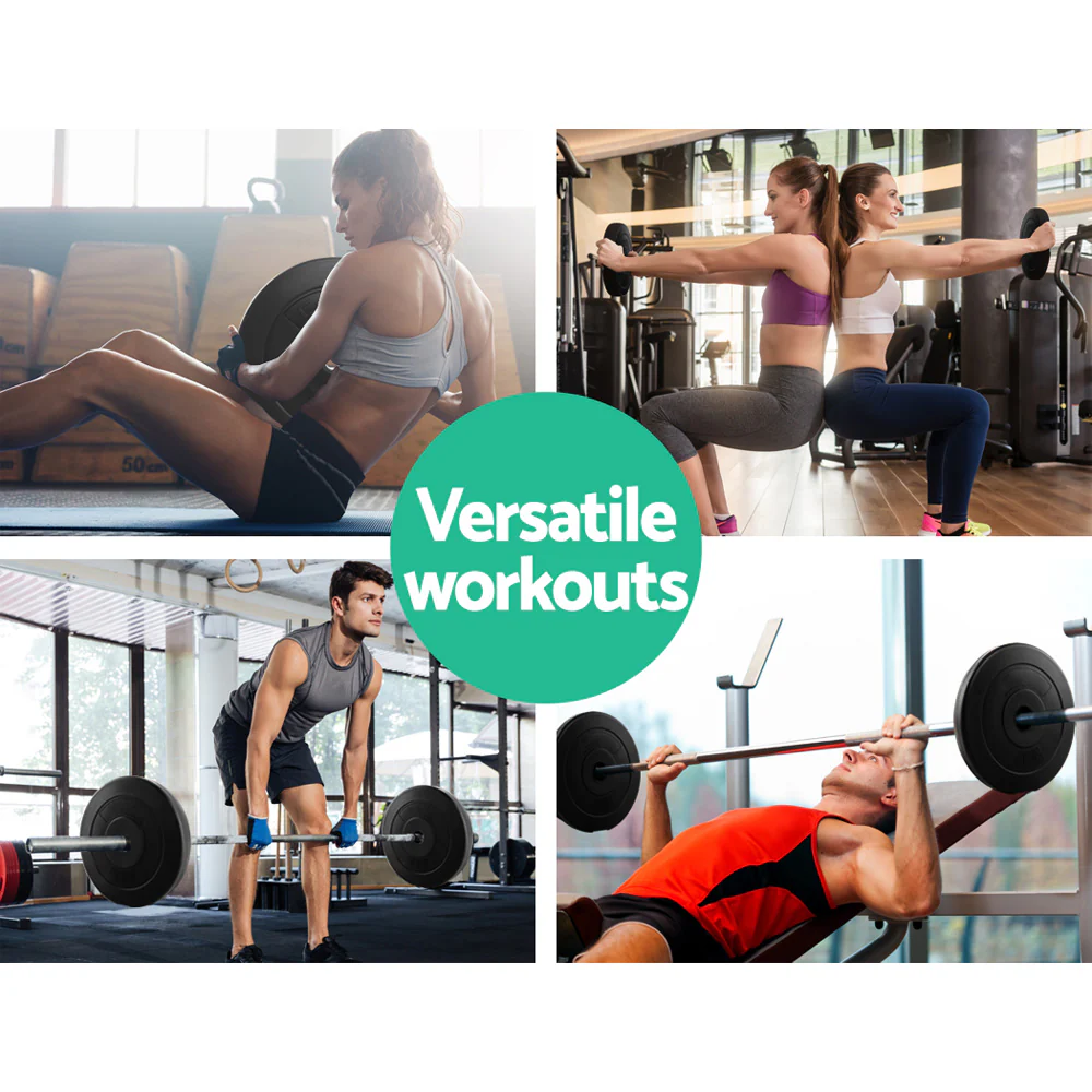Everfit Weight Plates Standard 2X 5kg Barbell Plate Weight Lifting - Image 6