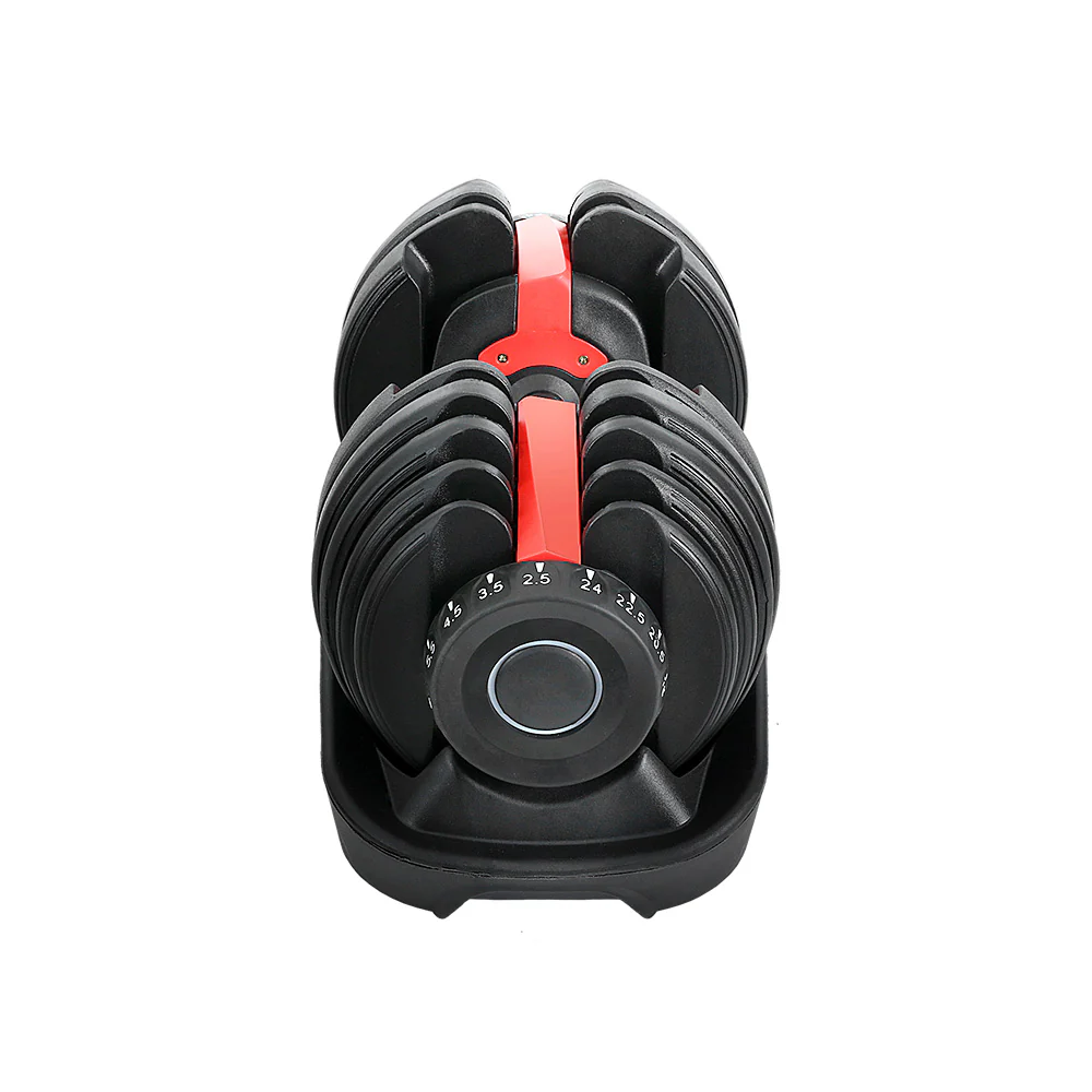Everfit 24kg Dumbbells Adjustable Dumbbell Weight Plates Home Gym - Image 4