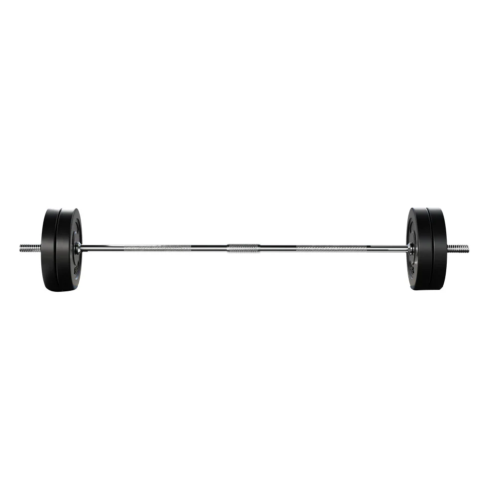 Everfit 28kg Barbell Set Weight Plates Bar Lifting Bench 168cm - Image 3