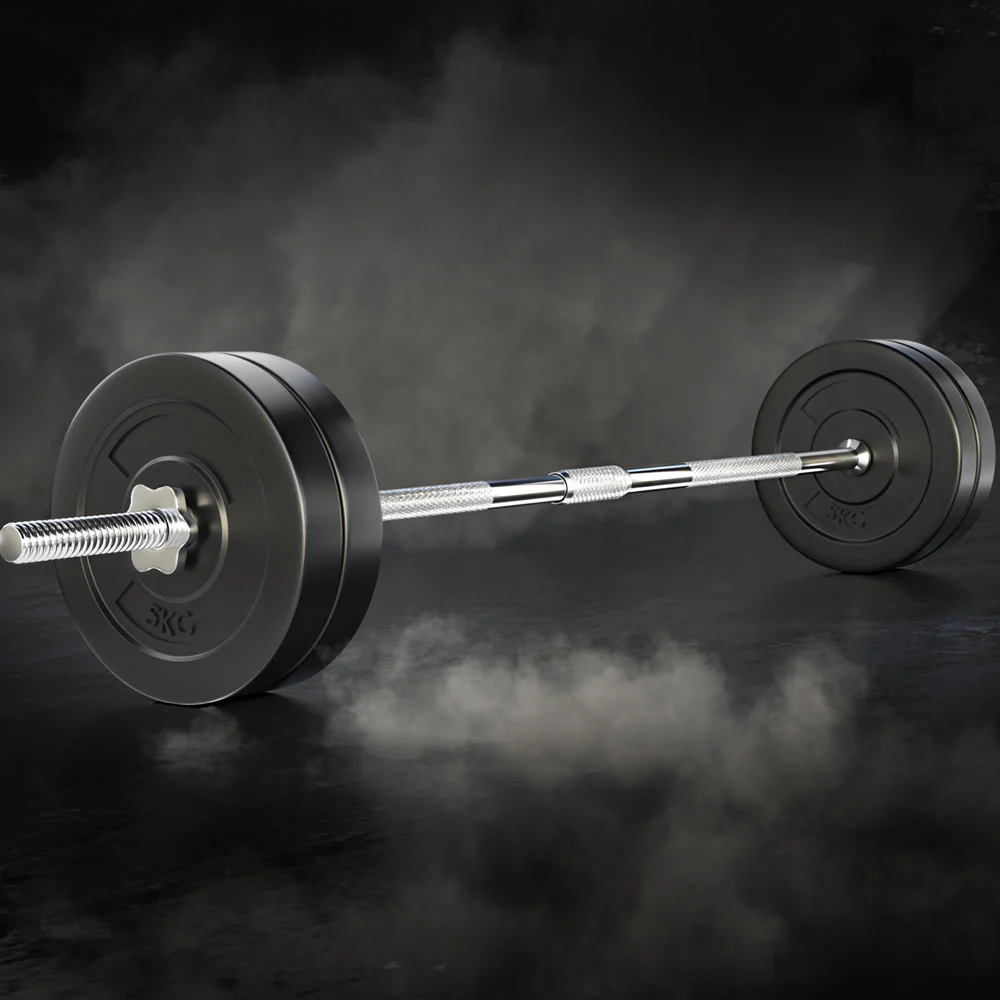 Everfit 28kg Barbell Set Weight Plates Bar Lifting Bench 168cm - Image 8