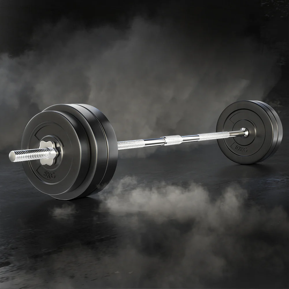 Everfit 58kg Barbell Set Weight Plates Bar Lifting Bench 168cm - Image 8