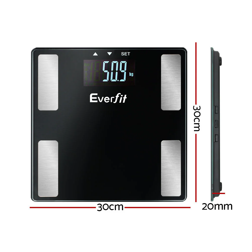 Everfit Body Fat Bathroom Scale Weighing Wireless Bluetooth Gym 180KG - Image 2