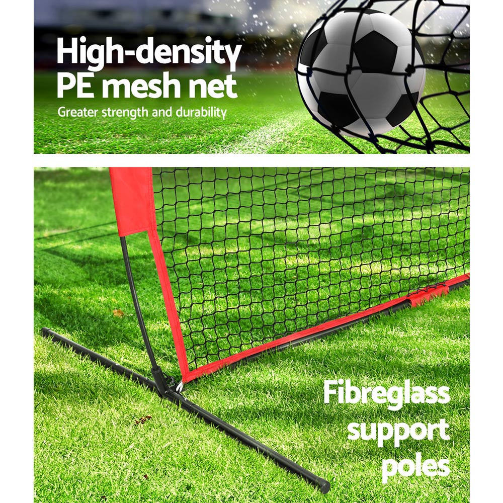 Everfit 1.8m Football Soccer Net Portable Goal Net Training 3 Target Zone - Image 4