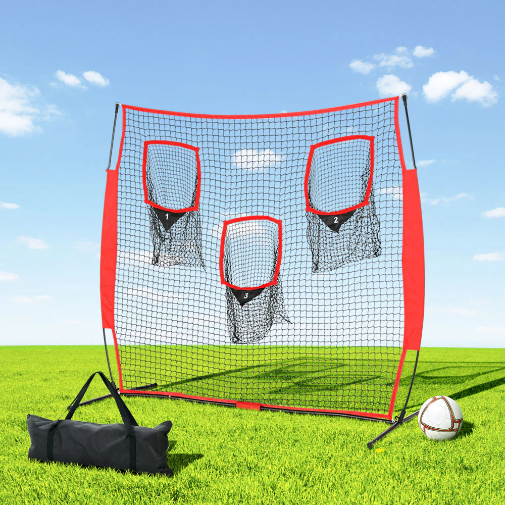 Everfit 1.8m Football Soccer Net Portable Goal Net Training 3 Target Zone - Image 7