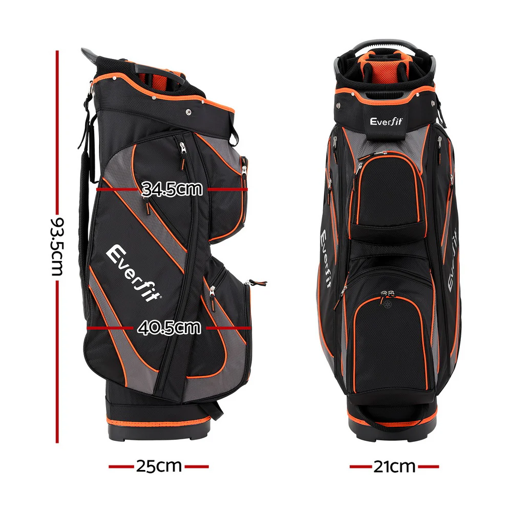 Everfit 14 Ways Dividers Golf Bag Stand Insulated Carry Bag Zippered Rain Cover - Image 3