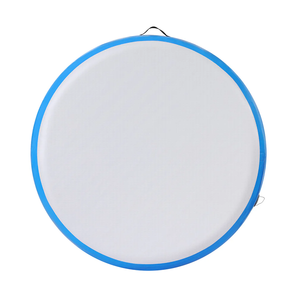 Everfit 1m Air Track Spot Inflatable Gymnastics Tumbling Mat Round Blue - Image 3