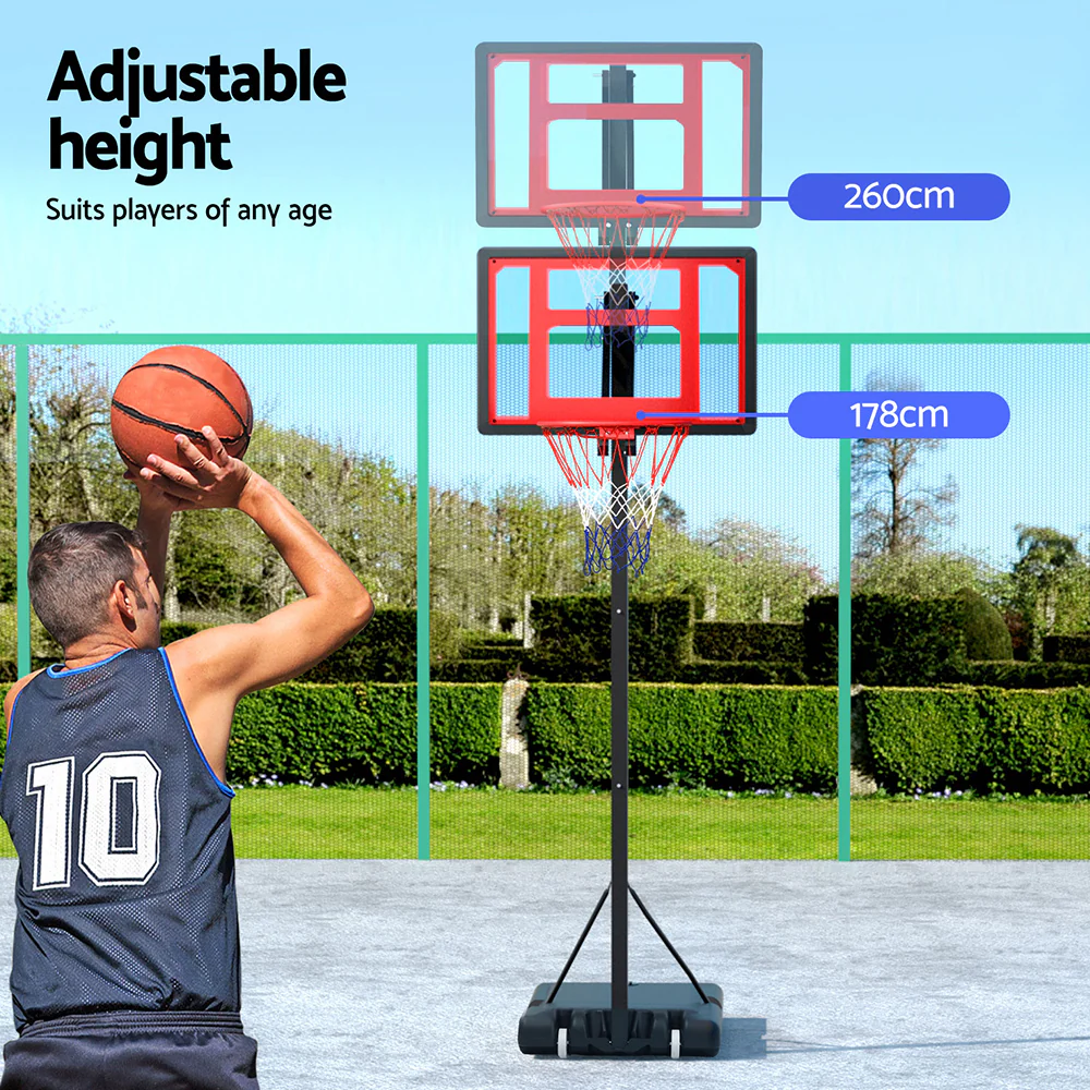 Everfit 2.6M Basketball Hoop Stand System Portable Kid - Image 5