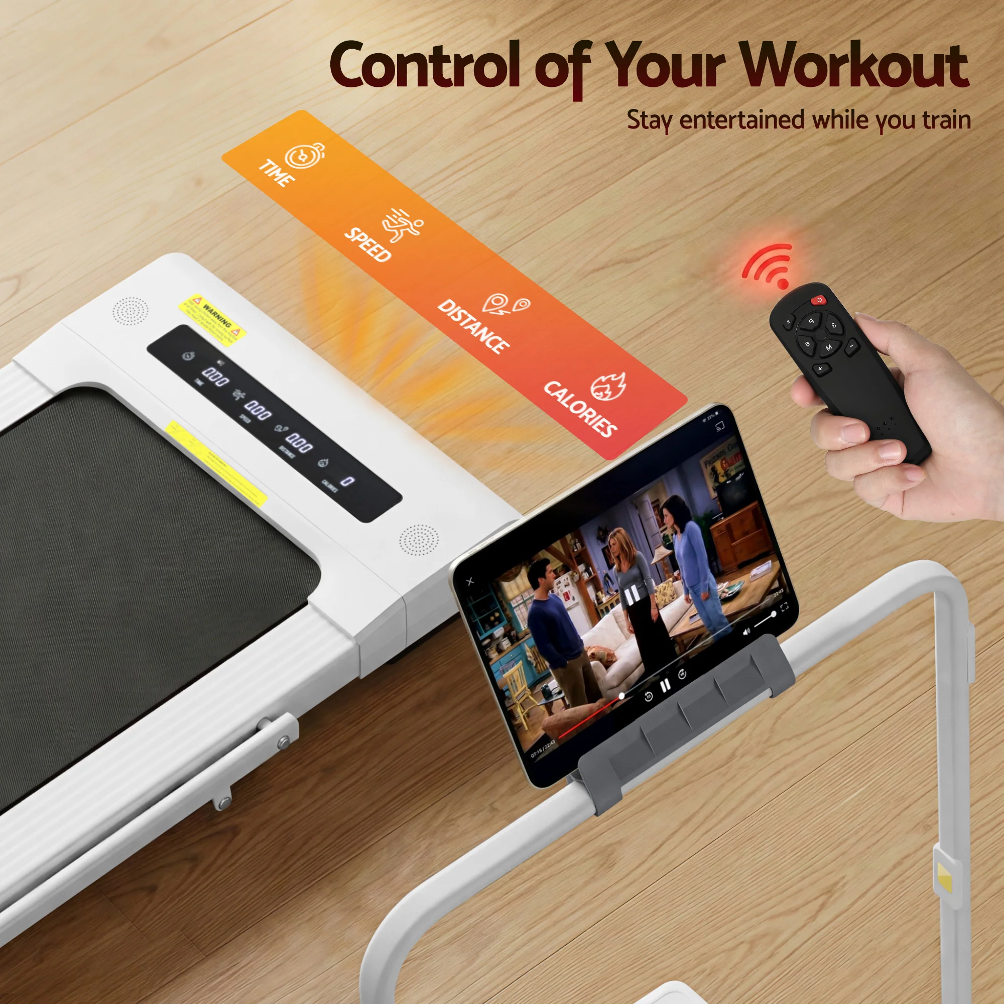 Everfit Treadmill Electric Walking Pad Under Desk Home Gym Fitness 400mm White - Image 6