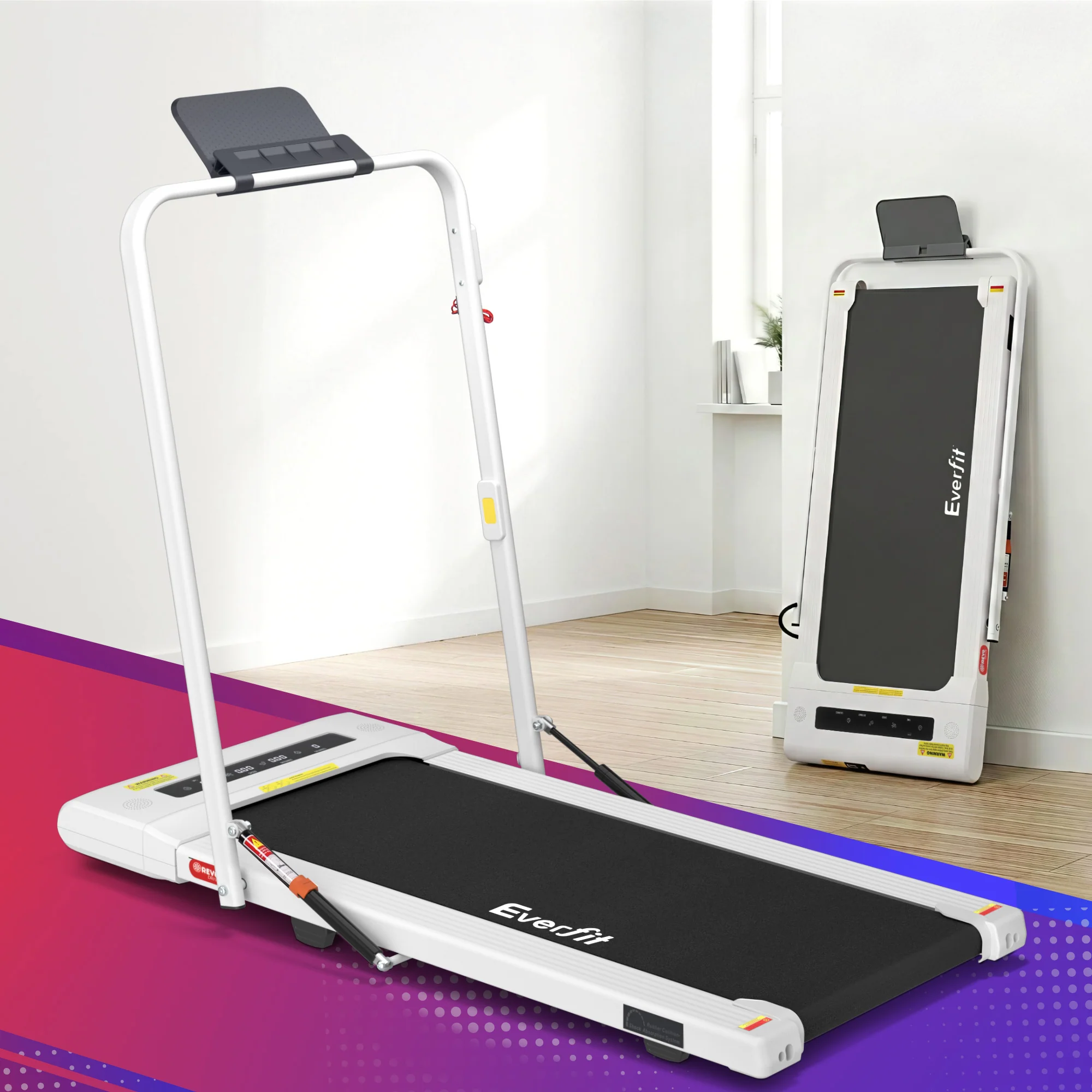 Everfit Treadmill Electric Walking Pad Under Desk Home Gym Fitness 400mm White - Image 8