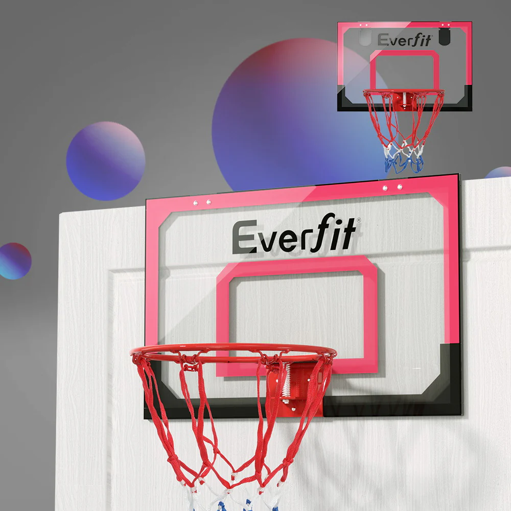 Everfit 23 Mini Basketball Hoop Backboard Door Wall Mounted Sports Kids Red - Image 7
