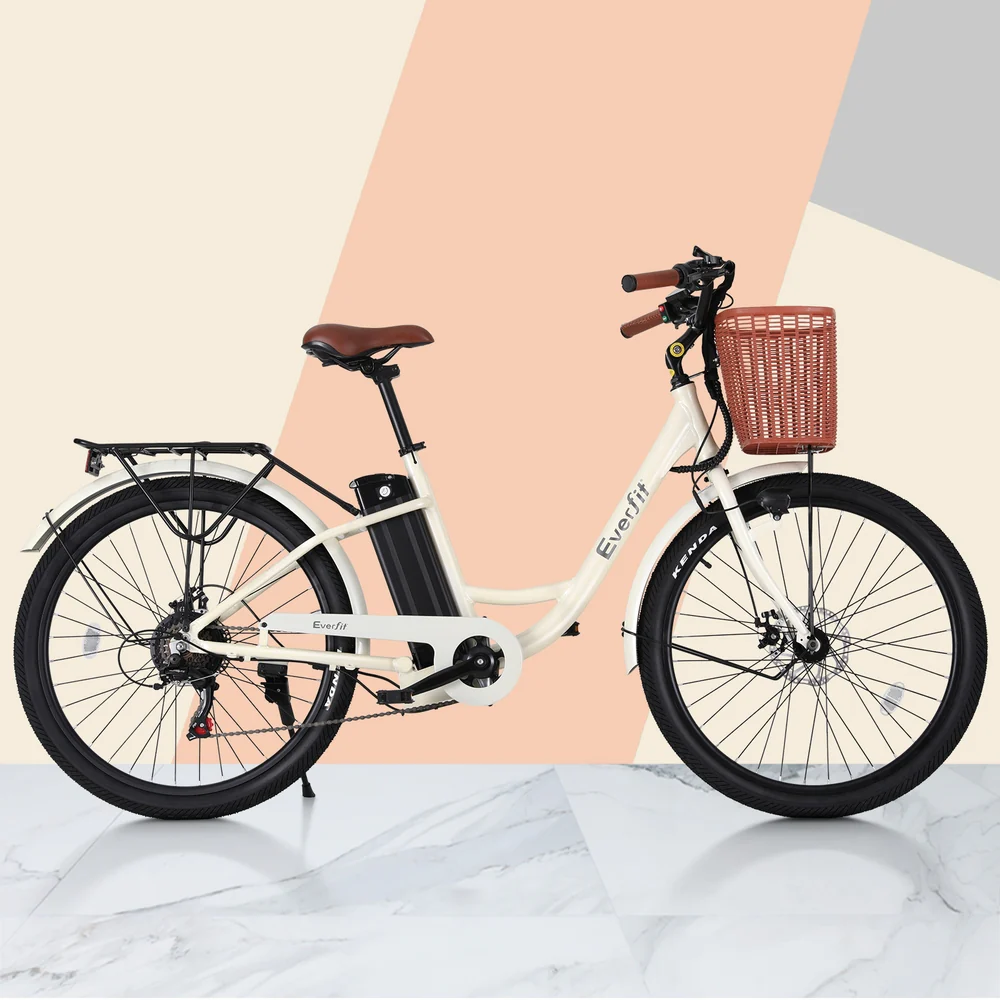 Everfit 26 Electric Bike City Bicycle eBike e-Bike Commuter w/ Battery WH - Image 2