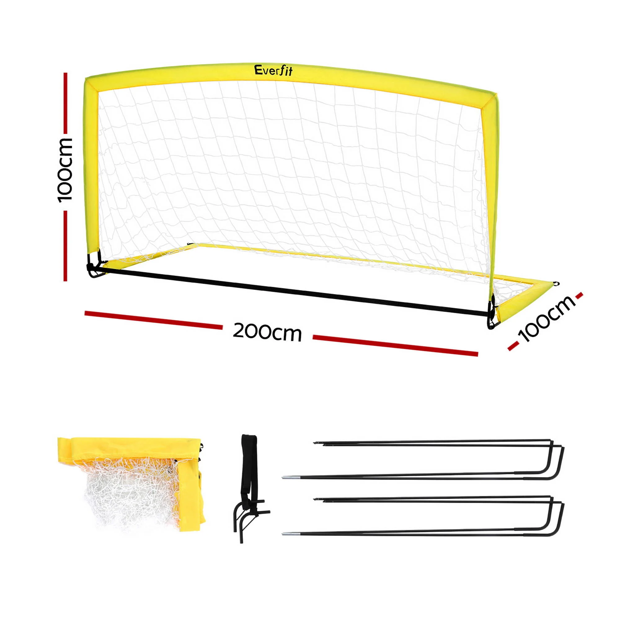 Everfit 2m Football Soccer Net Portable Goal Net Rebounder Sports Training - Image 2