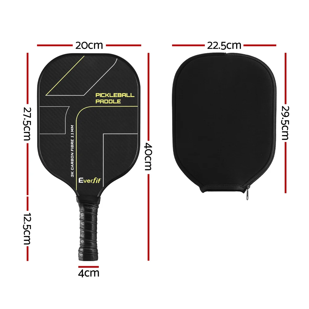 Everfit 2PCS Pickleball Paddles Set Outdoor Pickle Balls Rackets with Cover Bag Training - Image 2