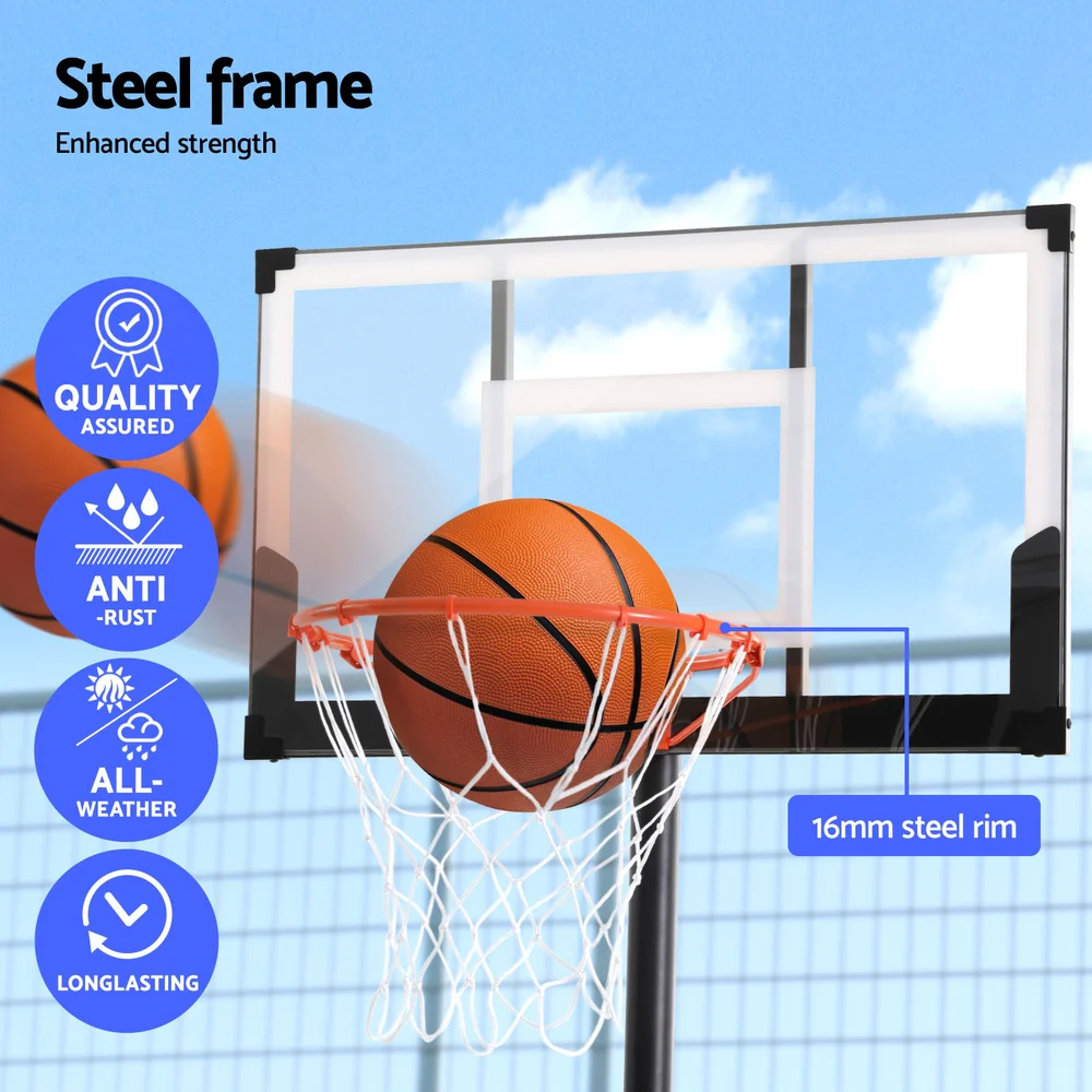 Everfit 3.05M Basketball Hoop Stand System Portable Height Adjustable w/ Knob - Image 4