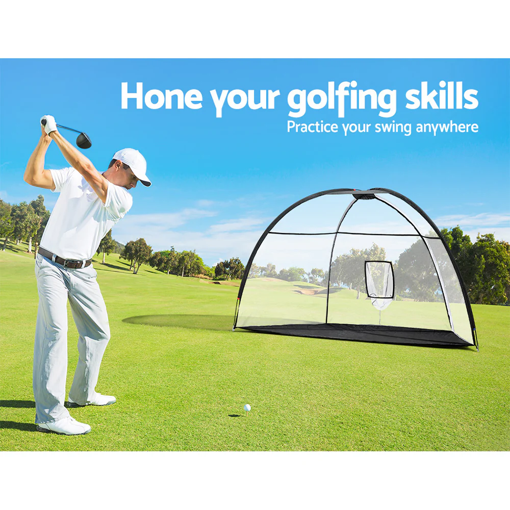 Everfit 3.5m Golf Practice Net Portable Training Aid Driving Target Tent Black - Image 6