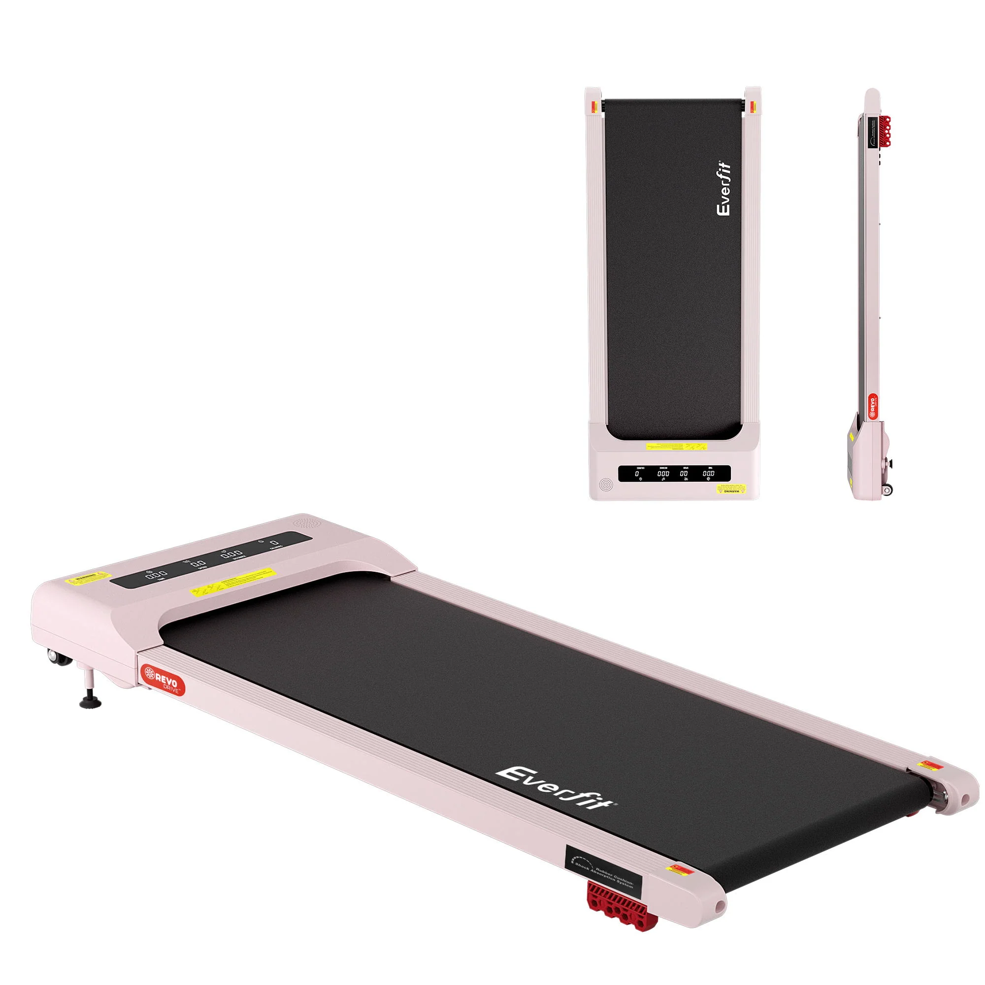 Everfit 3 in 1 Treadmill Electric Walking Pad Incline Under Desk Home Gym 380mm Pink - Image 3