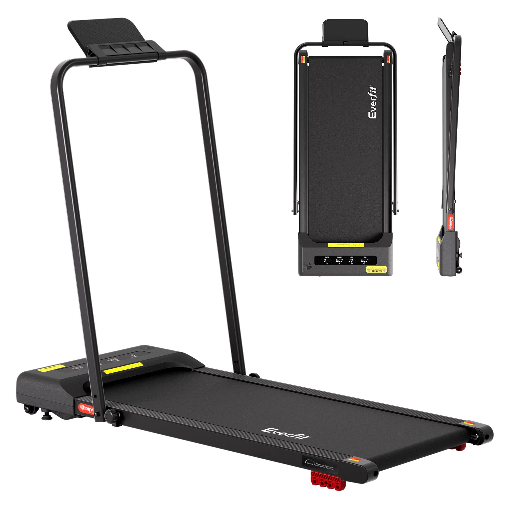 Everfit 3 in 1 Treadmill Electric Walking Pad Under Desk Office Home Gym Incline 380mm Black - Image 3