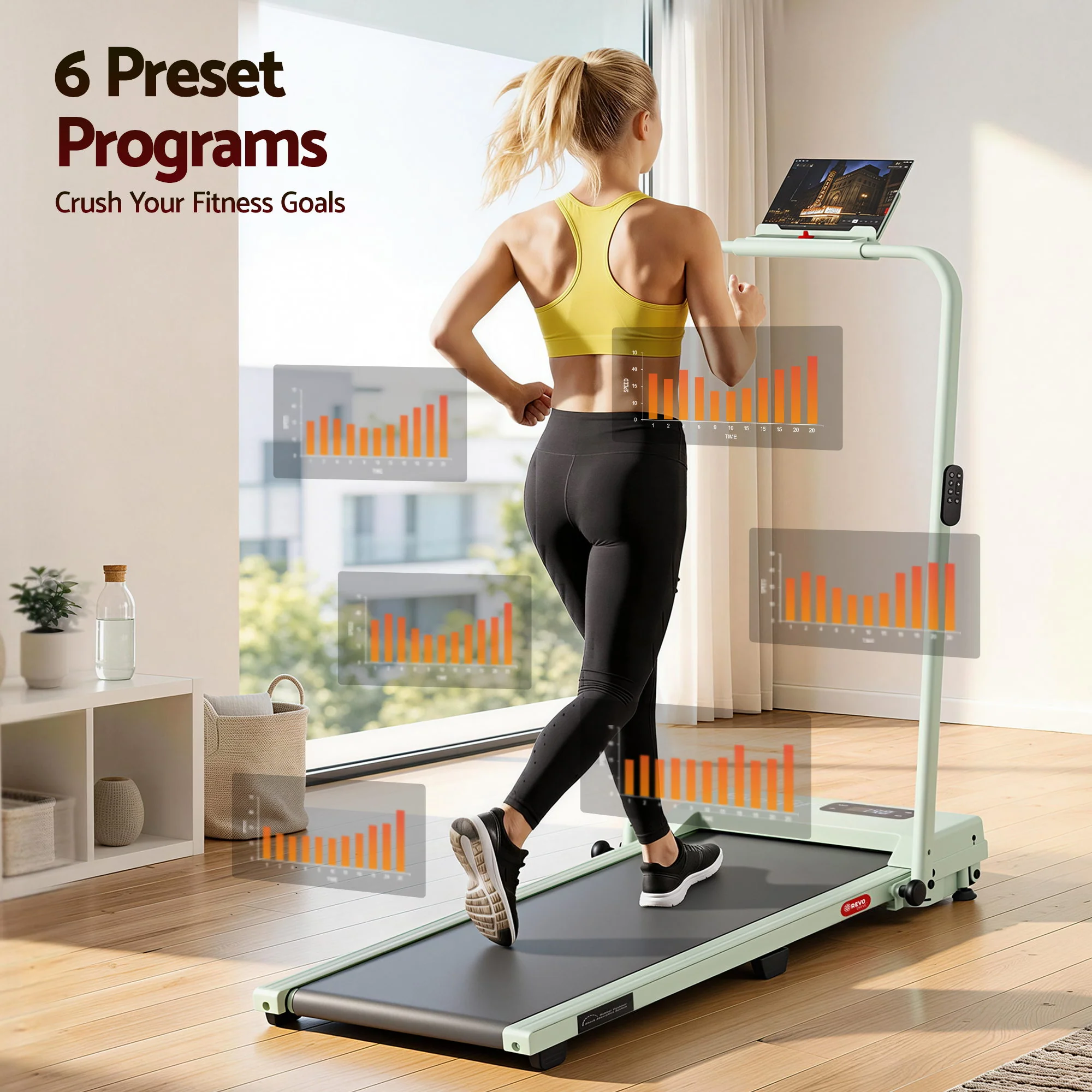 Everfit 3 in 1 Walking Pad Treadmill 12% Incline Under Desk Foldable for Home With 38cm Belt - Image 6