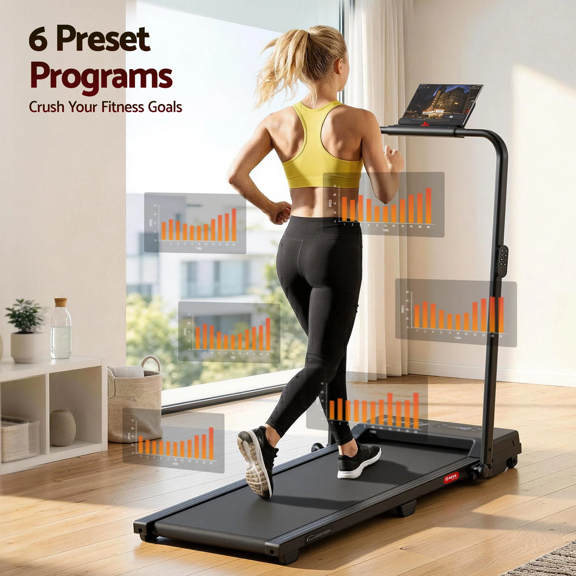 Everfit 3 in 1 Walking Pad Treadmill 12% Incline Under Desk Foldable for Home With 38cm Belt APP Control - Image 6