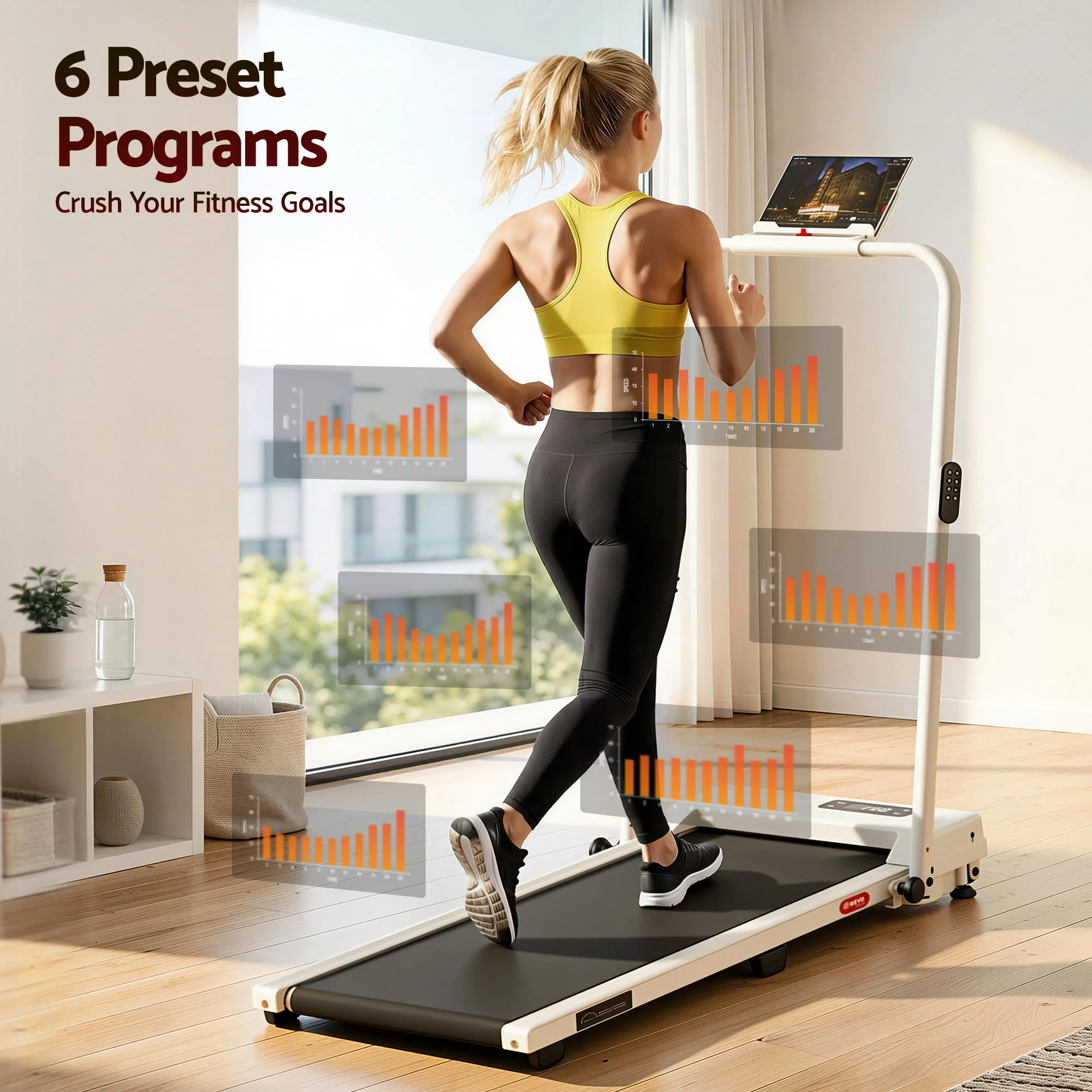 Everfit 3 in 1 Walking Pad Treadmill 12% Incline Under Desk Foldable Treadmills for Home Gym With 38cm Wide Belt APP Control - Image 6