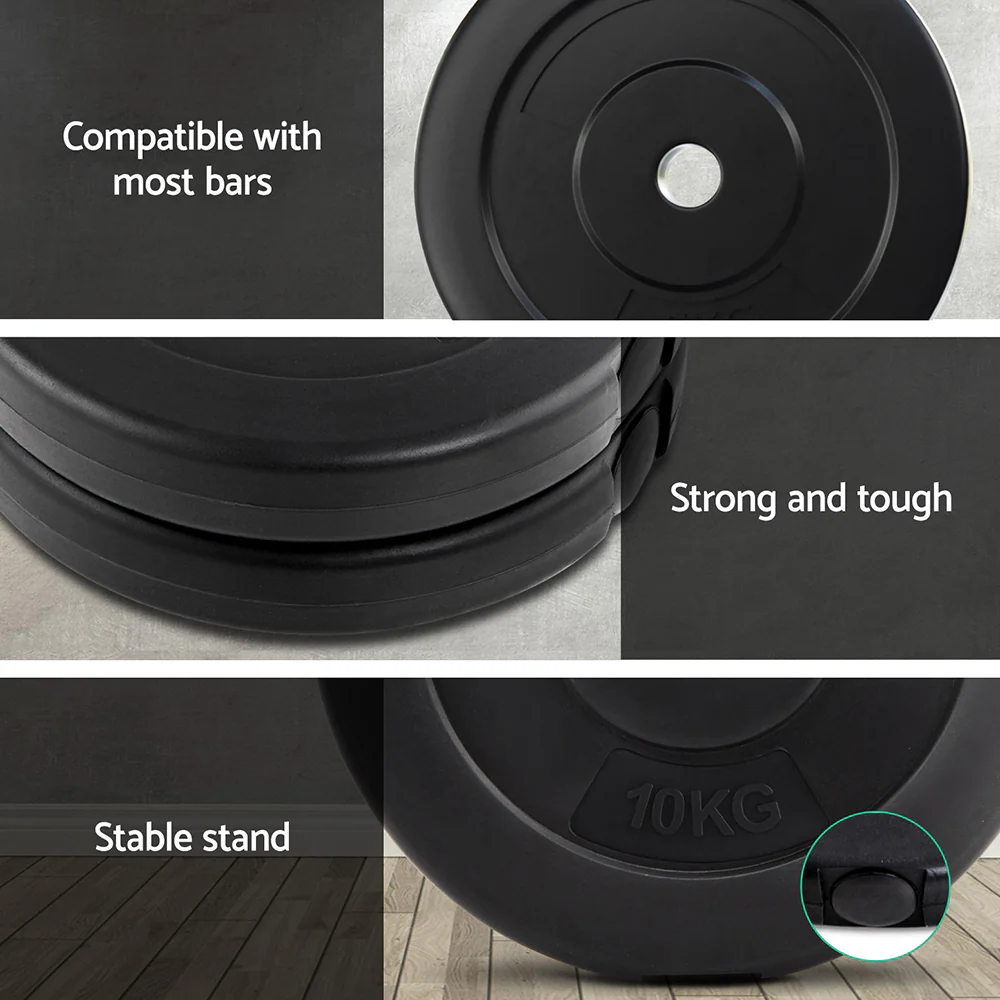 Everfit 30kg Barbell Weight Plates Standard Home Gym Press Fitness Exercise - Image 5