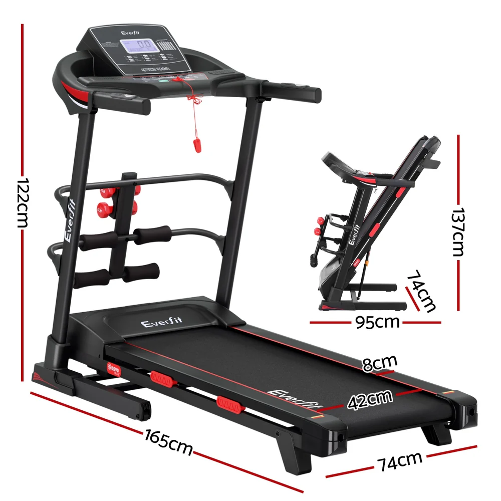 Everfit 4 in 1 Treadmill Electric Home Gym Fitness Exercise Machine w/ Sit Up Bar 420mm - Image 2