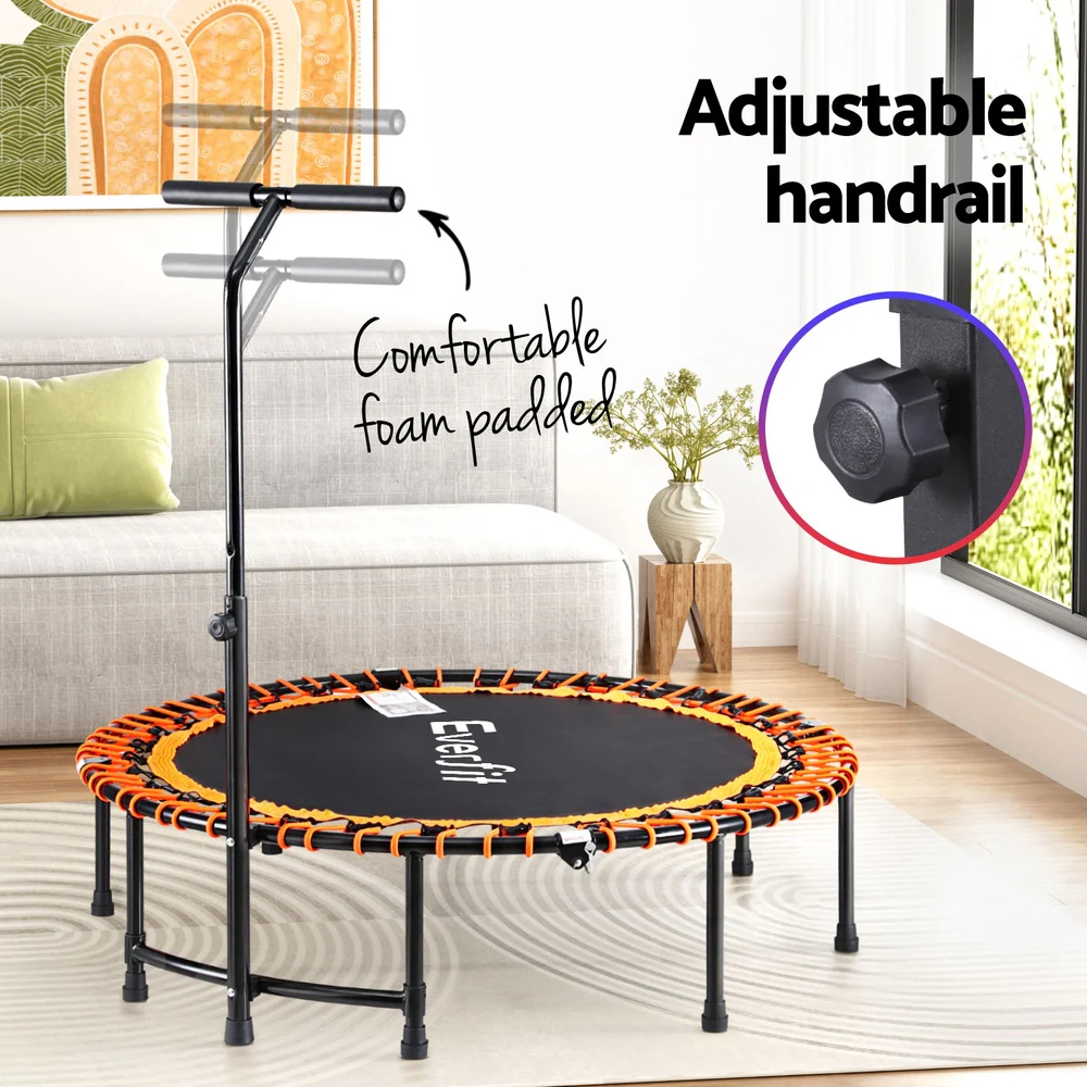 Everfit 48inch Fitness Foldable Trampoline Jumping Rebounder Home Gym Handrail - Image 5