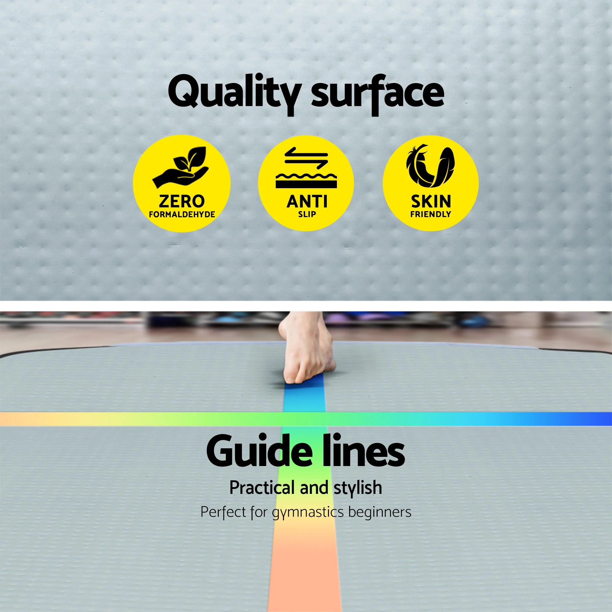 Everfit 4M Air Track Gymnastics Tumbling Exercise Mat Inflatable Mats 20CM Thick + Pump - Image 5