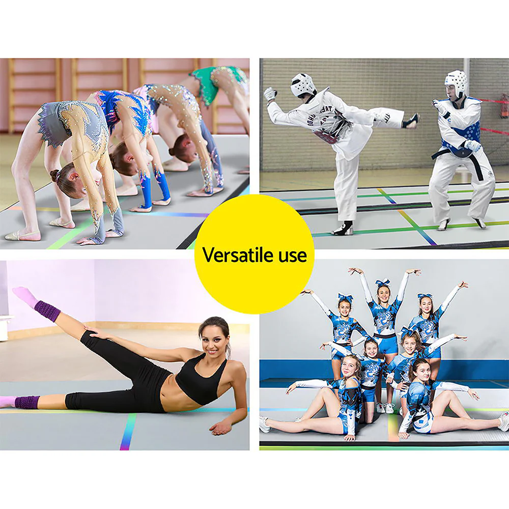 Everfit 4M Air Track Gymnastics Tumbling Exercise Mat Inflatable Mats + Pump - Image 7