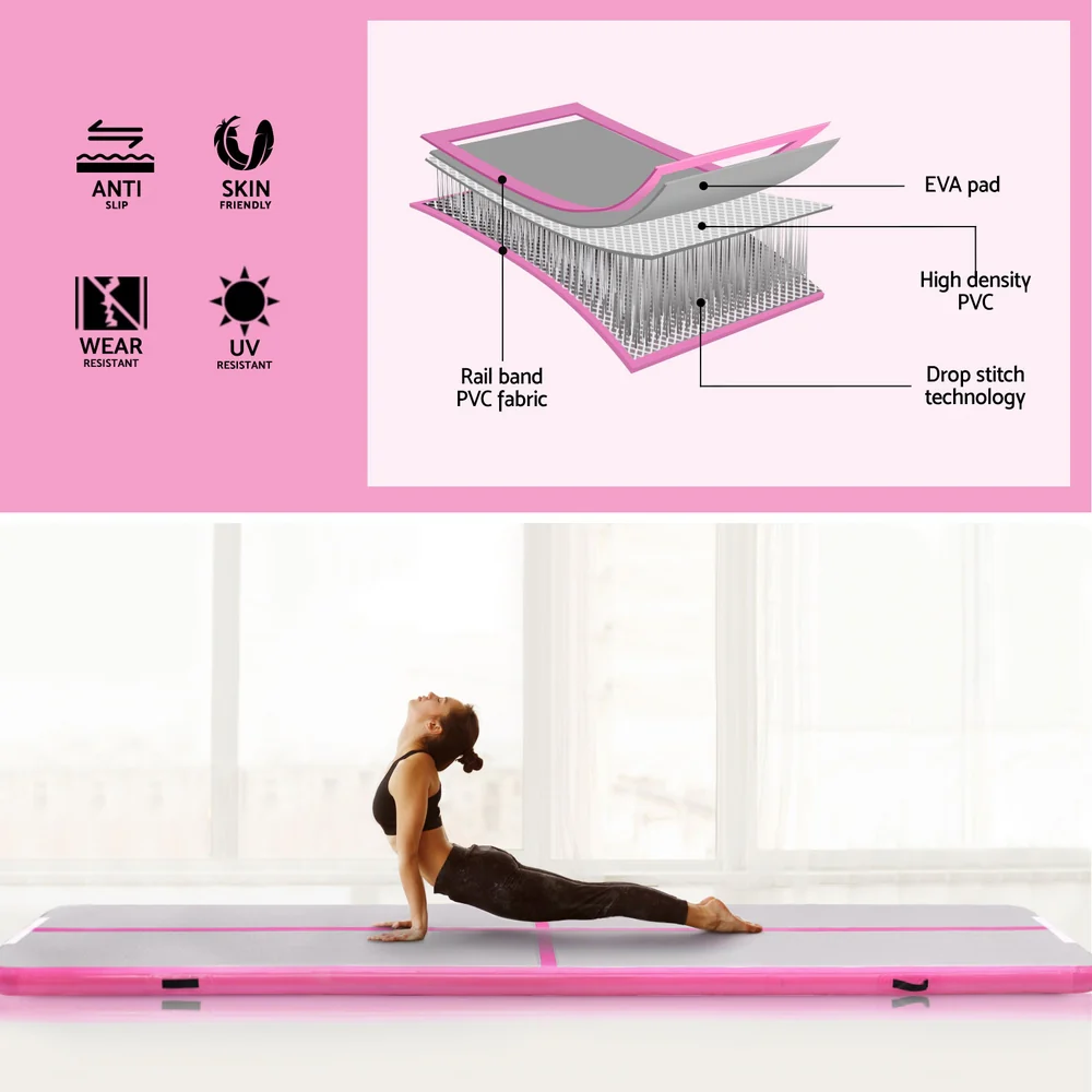 Everfit 4X1M Airtrack Inflatable Air Track Tumbling Mat W/Pump Floor Gymnastics - Image 4