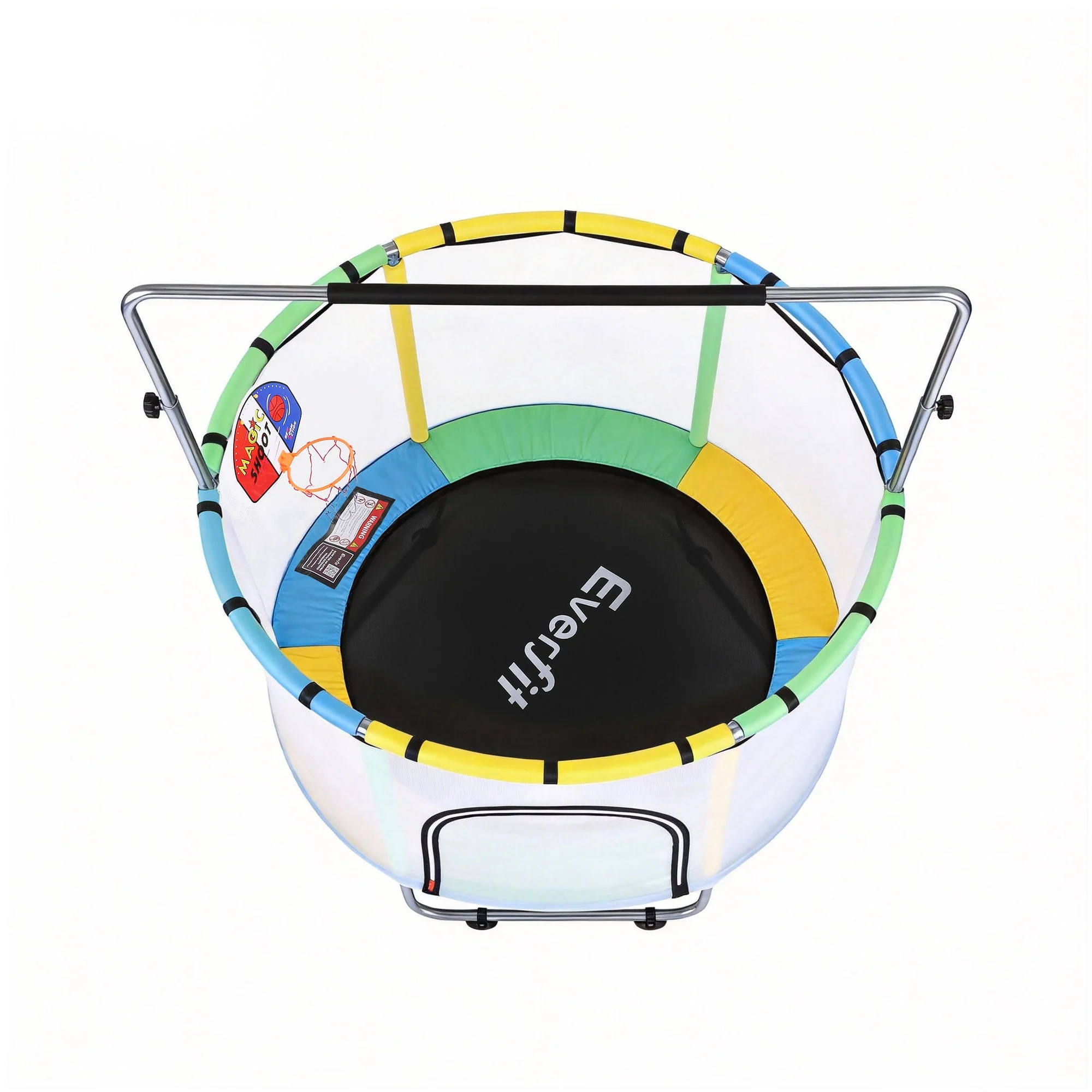 Everfit 55inch Trampoline Kids Rebounder with Basketball Set Sandbag Boxing Game - Image 3