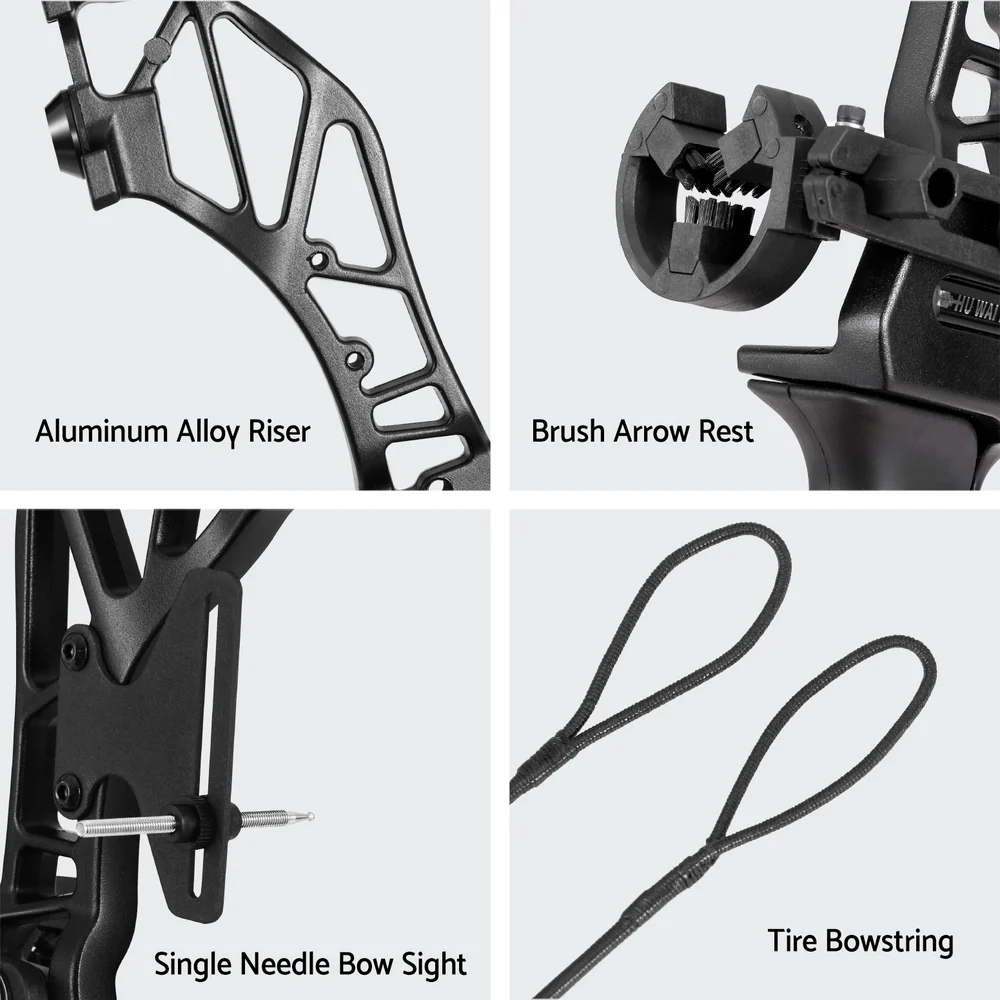 Everfit 55lbs Bow Arrow Set Recurve Takedown Archery Hunting for Beginner Green - Image 7