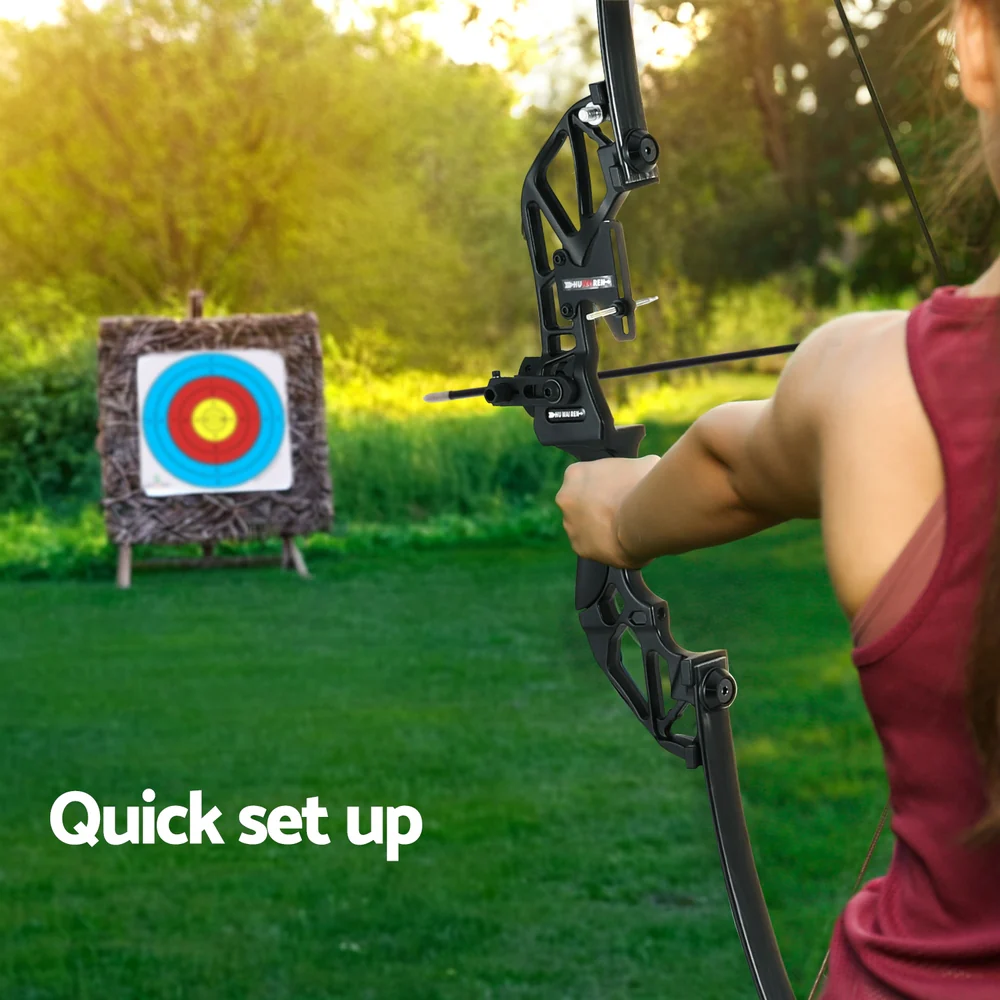 Everfit 55lbs Bow Arrow Set Recurve Takedown Archery Hunting for Beginner Red - Image 6