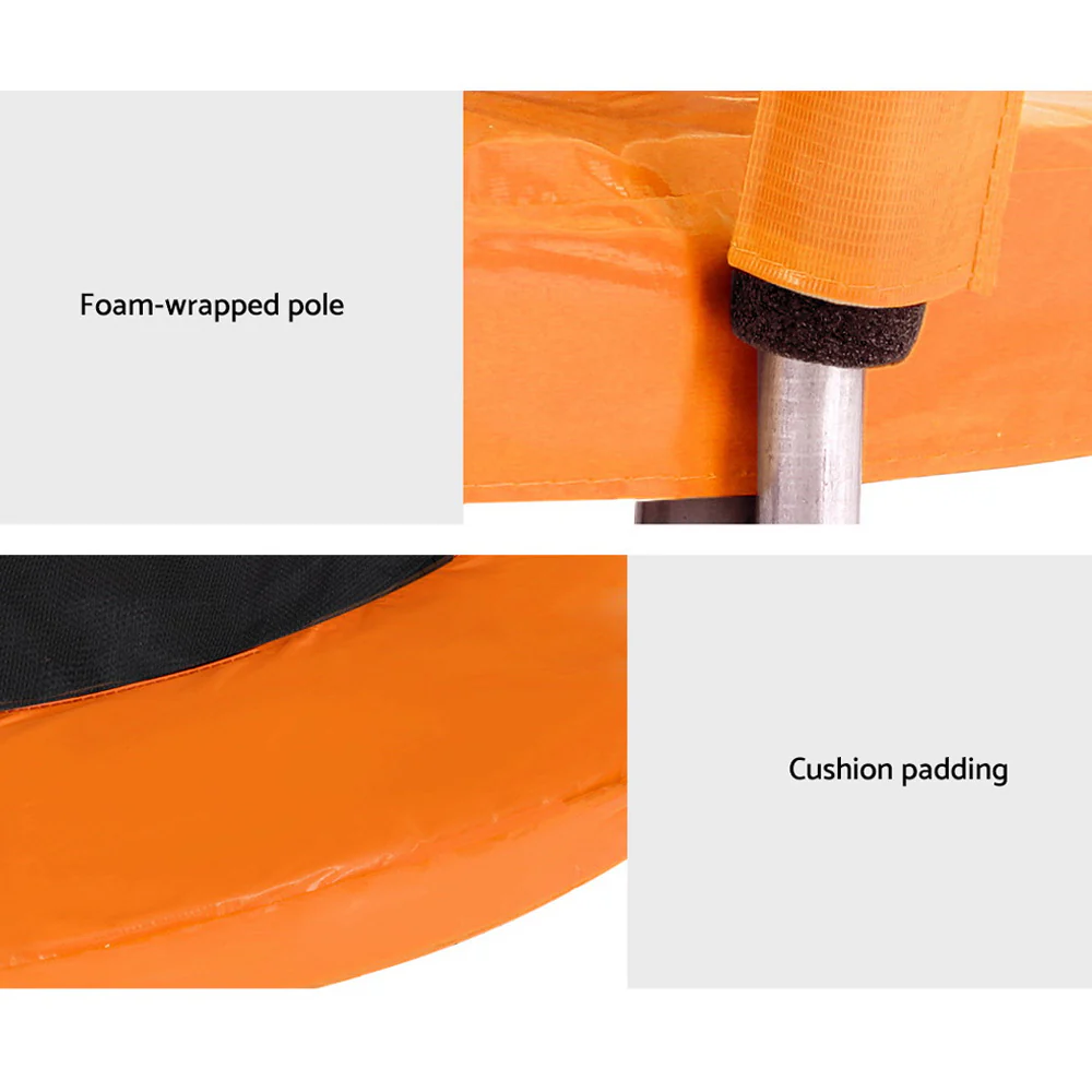 Everfit 6FT Trampoline for Kids w/ Ladder Enclosure Safety Net Rebounder Orange - Image 5