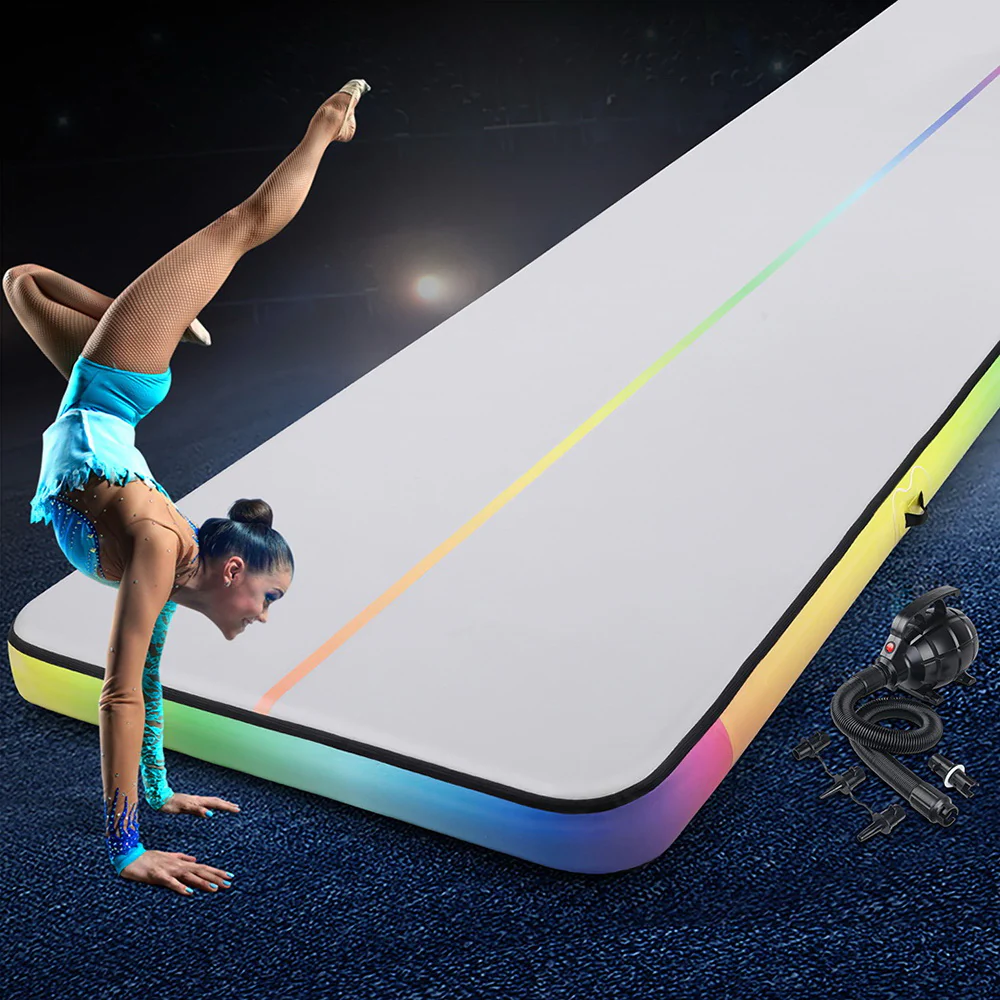 Everfit 6M Air Track Mat Inflatable Gymnastics Tumbling Mat W/ Pump Colourful - Image 2