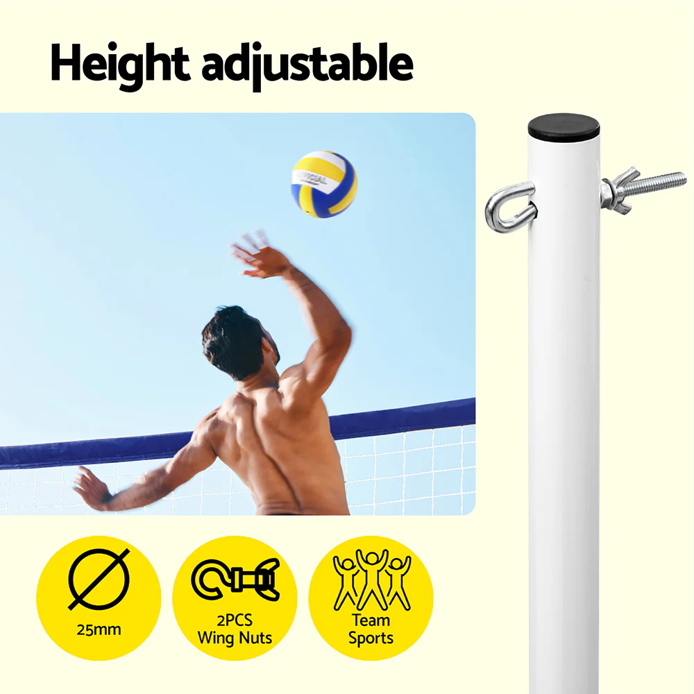 Everfit 6M Portable Volleyball Net Set Adjustable Height Multi-Sport Net with Ball and Bag - Image 5