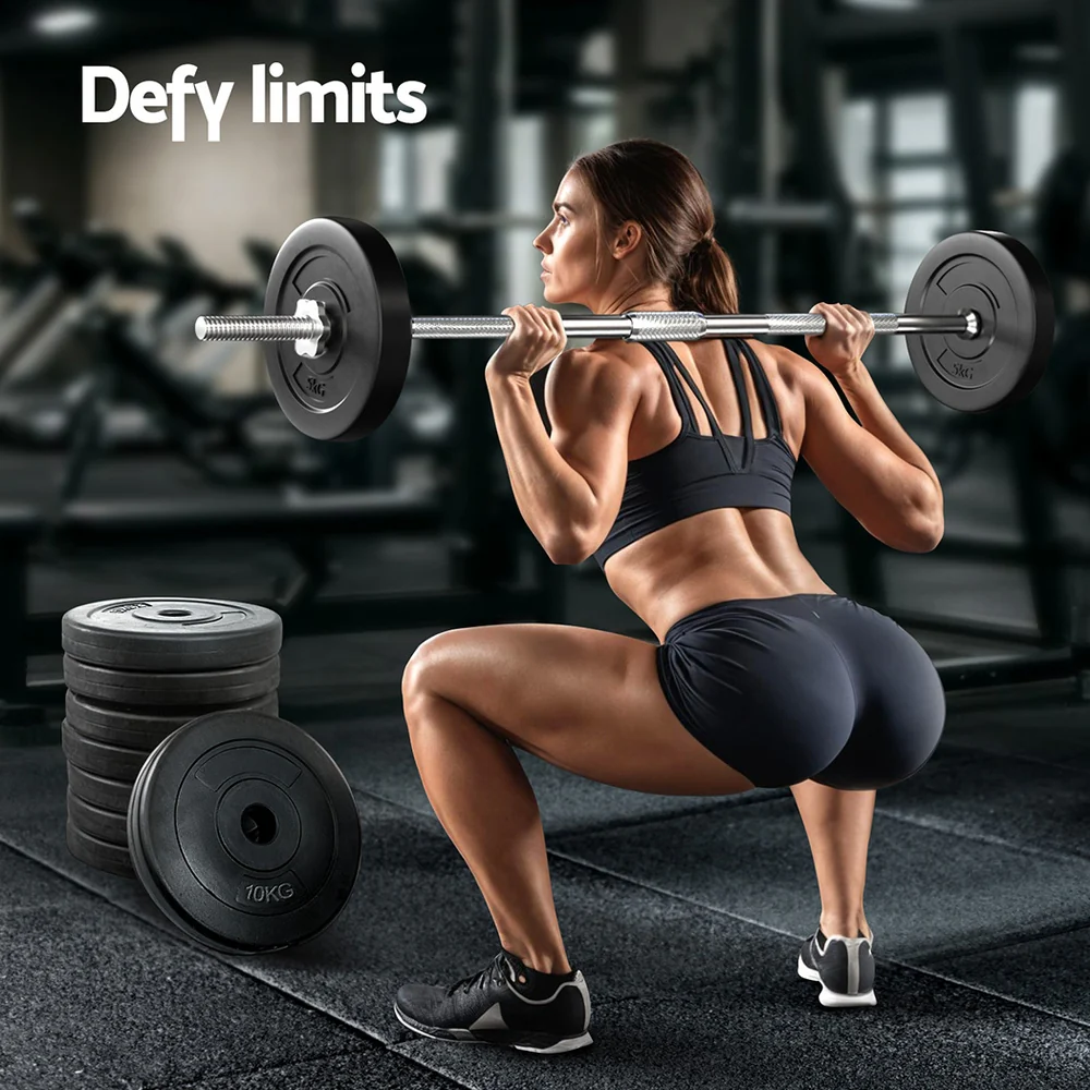 Everfit 70kg Barbell Weight Plates Standard Home Gym Press Fitness Exercise - Image 6