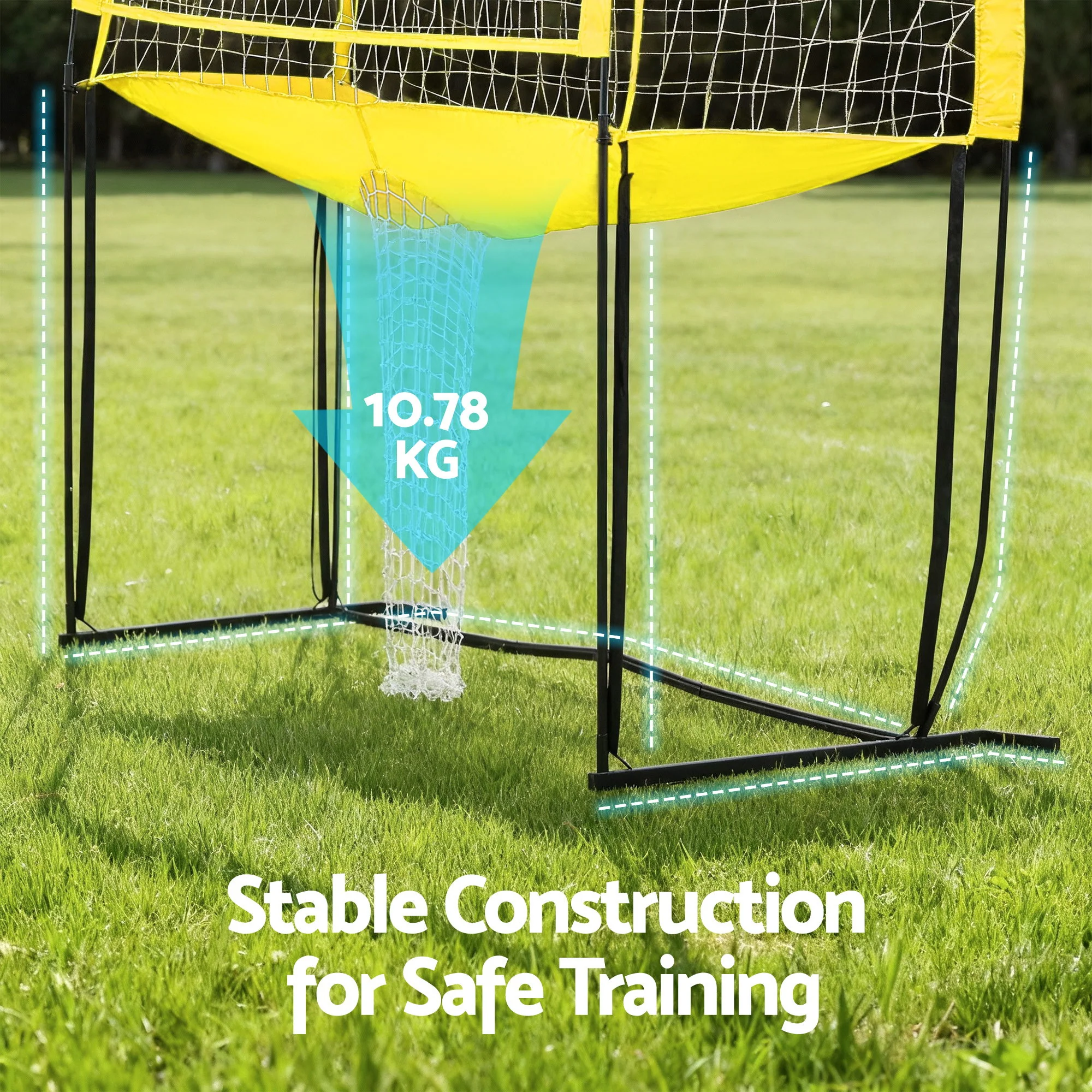Everfit 8ft Volleyball Net Free-standing Adjustable Height Portable with Ball and Bag - Image 6