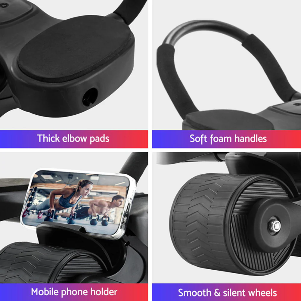 Everfit Ab Roller Automatic Rebound Abdominal Exercise Wheel Home Gym Workout - Image 7