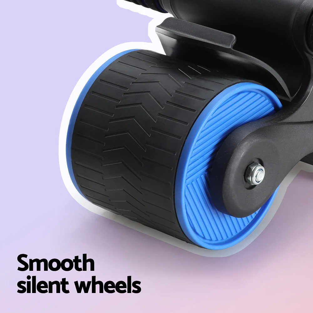 Everfit Ab Roller Automatic Rebound Abdominal Wheel Home Gym Workout Blue - Image 5