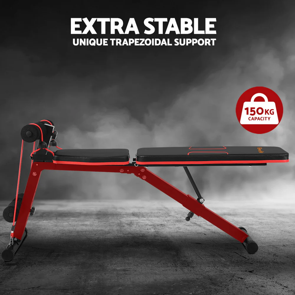Everfit Weight Bench Adjustable FID Bench Press Home Gym 150kg Capacity - Image 4