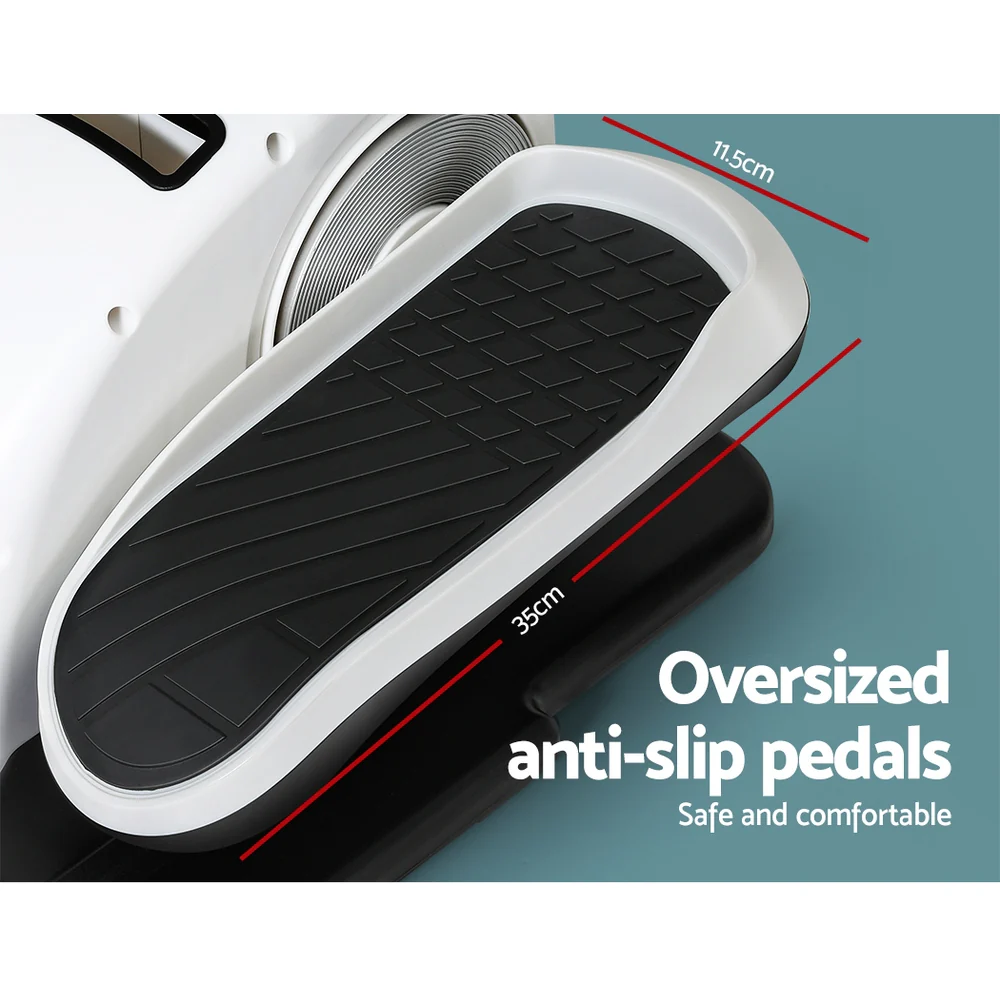 Everfit Pedal Exerciser Mini Exercise Bike Cross Trainer 50W White - Image 3