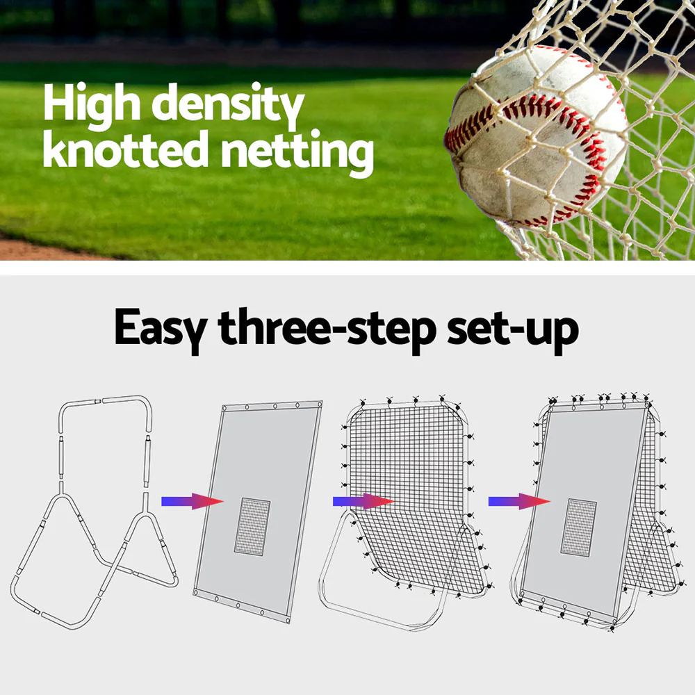Everfit Baseball Net Rebound Pitching Kit Target Hitter 2 in 1 Training Aid - Image 6