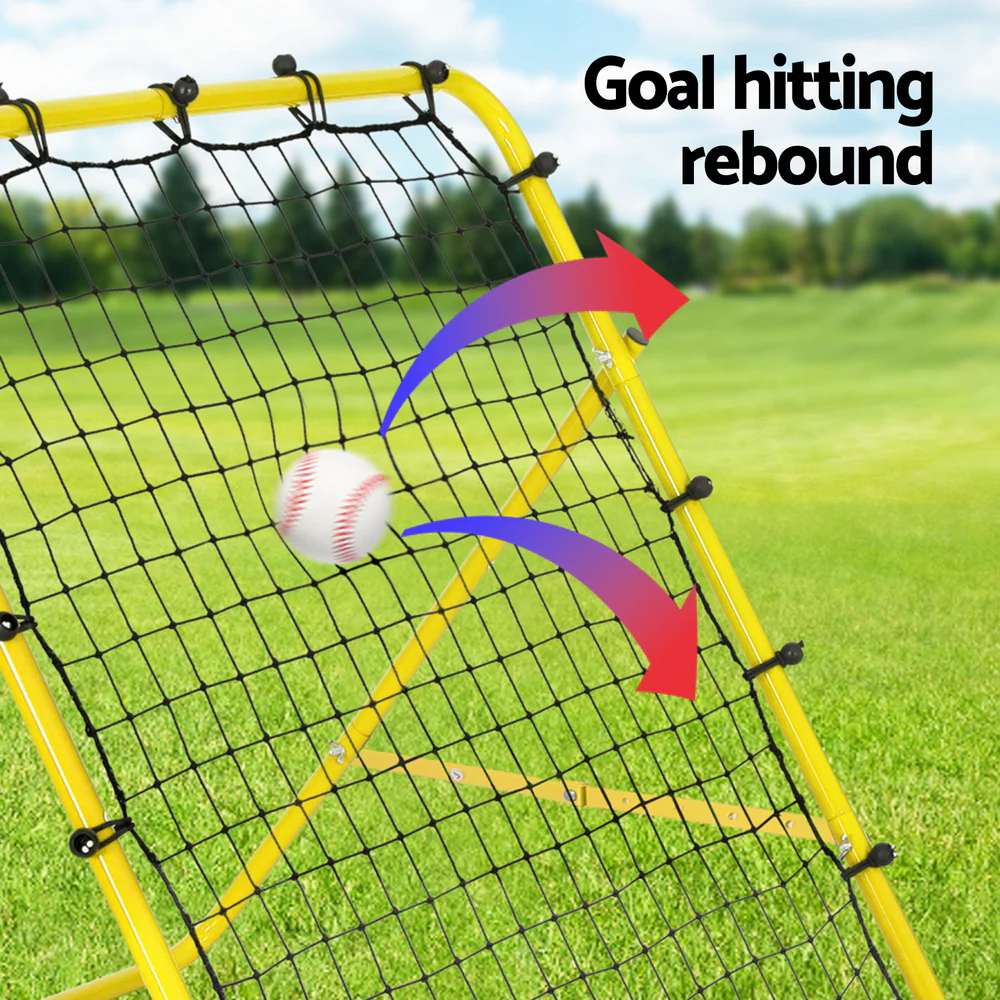 Everfit Baseball Soccer Net Rebounder Football Goal Net Sports Training Aid Yellow - Image 4