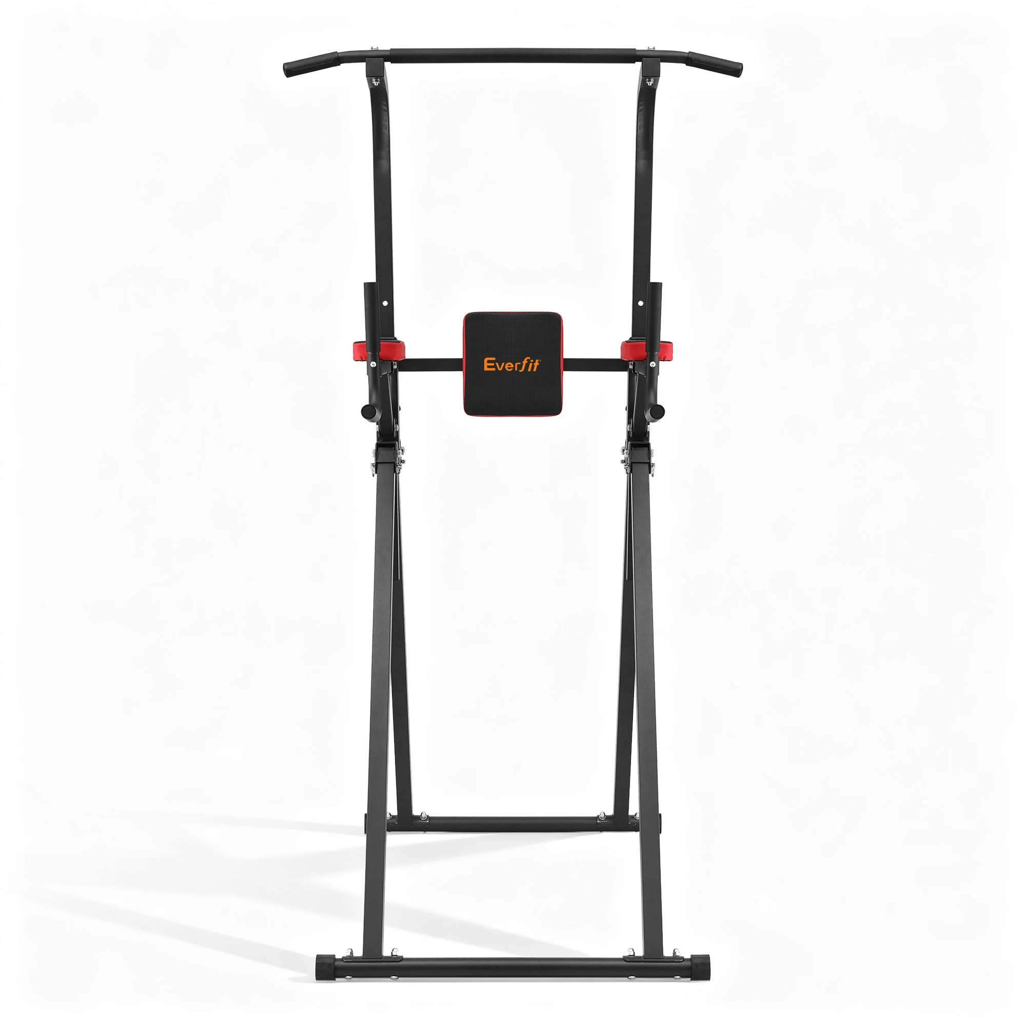 Everfit Chin Up Tower Pull Up Station Adjustable Dip Station Folding Home Gym Black - Image 3