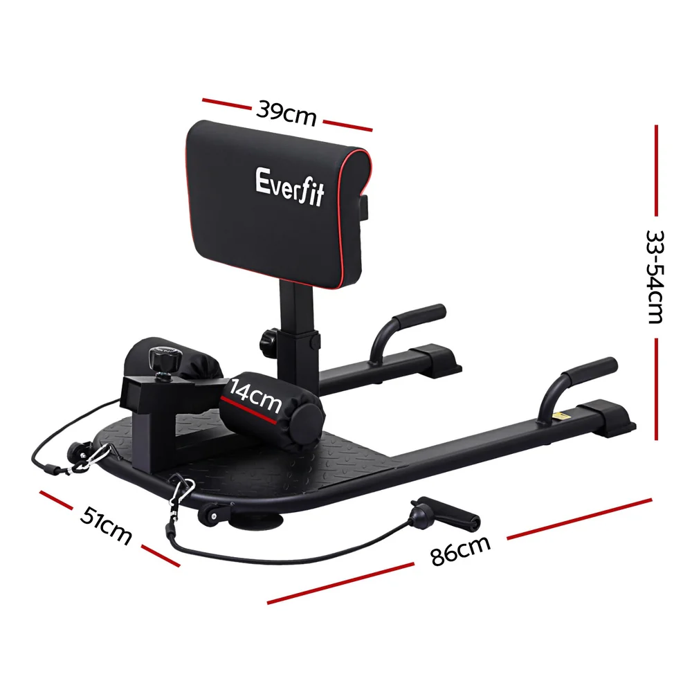 Everfit Deep Sissy Squat Weight Bench Adjustable Leg Extension Strength Training - Image 3